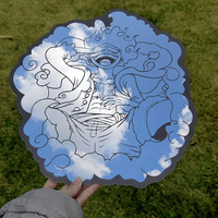 Irregular Shape Modern OP Luffy Anime Mirror Unbreakable Wall Decor Mirror for Home Store Decor Birthday Gifts - Thumbnail 1