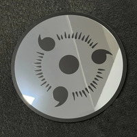 Anime Aesthetic Sharingan Circular Wall Mirror - 38cm Decorative Room Decor - Thumbnail 4