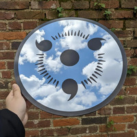 Anime Aesthetic Sharingan Circular Wall Mirror - 38cm Decorative Room Decor - Thumbnail 6