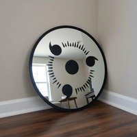 Anime Aesthetic Sharingan Circular Wall Mirror - 38cm Decorative Room Decor - Thumbnail 8