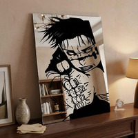 Anime Art Mirror - Intense Manga Character Wall Decor - 40x24cm - Thumbnail 13