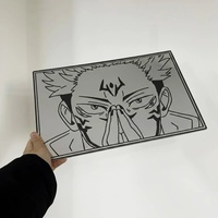 Anime Character Engraved Mirror Wall Art – Premium Decorative Glass Panel - Thumbnail 5