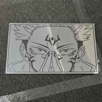 Anime Character Engraved Mirror Wall Art – Premium Decorative Glass Panel - Thumbnail 9