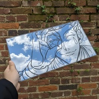 Anime Character Engraved Wall Mirror | Hisoka Inspired Decorative Mirror Decor - Thumbnail 1
