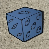 Anime Cube Eyes Frameless Mirror: Manga Silhouette, Gamer Room Decor - Thumbnail 2