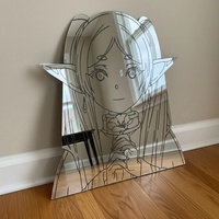 Anime Elf Character Wall Mirror Decorative Acrylic Wall Art Decor - Thumbnail 3