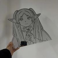 Anime Elf Character Wall Mirror Decorative Acrylic Wall Art Decor - Thumbnail 5