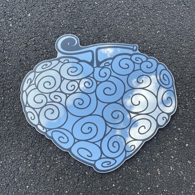 Anime fruit wall mirror – unique gomu gomu no mi inspired decorative wall decor