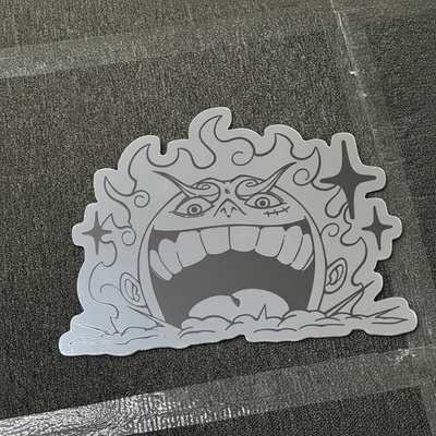 Anime Gear 5 Luffy Mirror Wall Decor – Reflective Wall Art for Fans