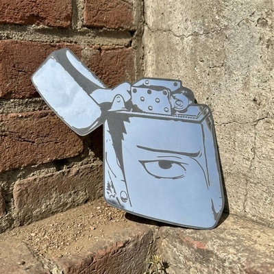 Anime lighter wall mirror – unique manga inspired decorative wall decor