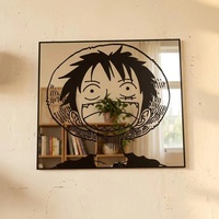 Anime Mirror: Luffy Manga Silhouette, Frameless Floating Wall Decor - Thumbnail 2