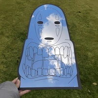 Anime No-Face Mirror: Irregular Silhouette, Shatterproof Polymer - Thumbnail 2