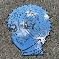 Anime Wall Mirror Akaza Aesthetic Custom Cut Glass Decor for Gaming Room - Thumbnail 4