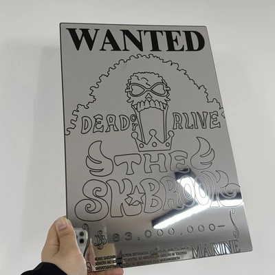 Anime wanted poster mirror - soul king brook design wall art for fans