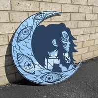 Demon Slayer Kokushibo Crescent Moon Wall Mirror Custom Anime Acrylic Decor - Thumbnail 1
