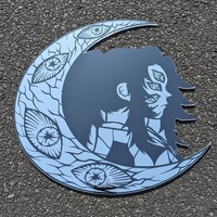 Demon Slayer Kokushibo Crescent Moon Wall Mirror Custom Anime Acrylic Decor - Thumbnail 4