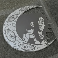Demon Slayer Kokushibo Crescent Moon Wall Mirror Custom Anime Acrylic Decor - Thumbnail 6