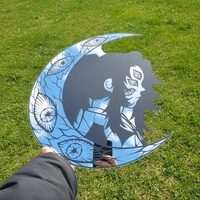 Demon Slayer Kokushibo Crescent Moon Wall Mirror Custom Anime Acrylic Decor - Thumbnail 7