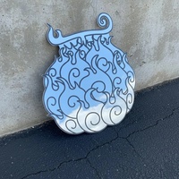 Anime-Inspired Devil Fruit Wall Mirror – Unique Flame Design Decorative Art Piece - Thumbnail 1