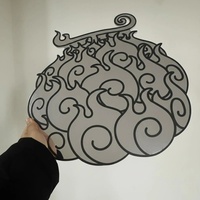 Anime-Inspired Devil Fruit Wall Mirror – Unique Flame Design Decorative Art Piece - Thumbnail 4