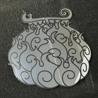 Anime-Inspired Devil Fruit Wall Mirror – Unique Flame Design Decorative Art Piece - Thumbnail 6