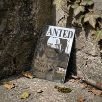 Anime Wanted Poster Mirror - Shanks One Piece Wall Decor for Fans - Thumbnail 1