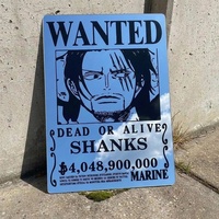 Anime Wanted Poster Mirror - Shanks One Piece Wall Decor for Fans - Thumbnail 3