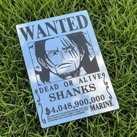 Anime Wanted Poster Mirror - Shanks One Piece Wall Decor for Fans - Thumbnail 4