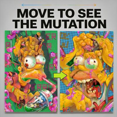 Lenticular Print by Moi Martos — “System Error" | Changes as You Move