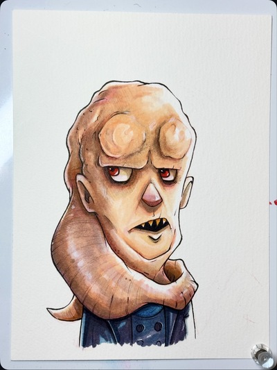 Bib Fortuna Star Wars Day Sketch Original Art