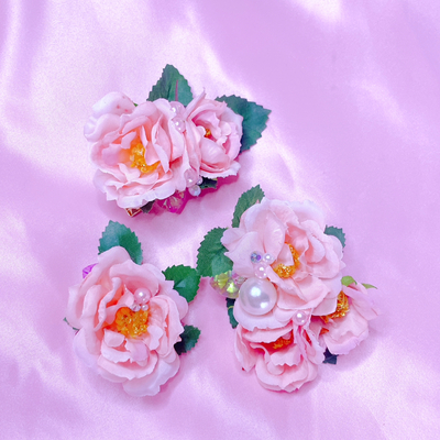 Rose fairy clips (3)