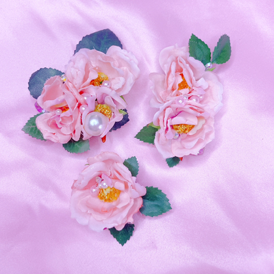 Rose fairy clips (3)