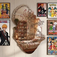 Heart & Chain Frameless Mirror - Modern Anime Room Decor - Thumbnail 6