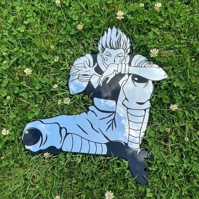 Hisoka Morow from Hunter x Hunter Mirror: Anime Room Decor, Frameless Floating Design