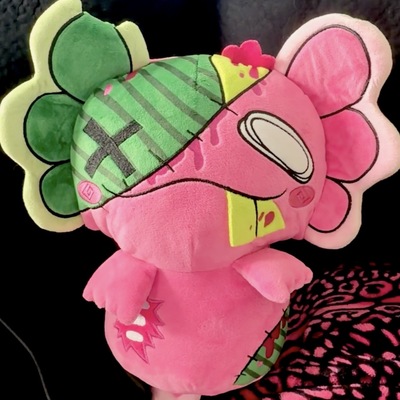 Zombielotl plushie backpack