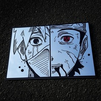 Kakashi Hatake's eyes from the anime Naruto: Frameless Manga Silhouette, Gamer Room Decor - Thumbnail 4
