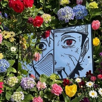 Kakashi Hatake's eyes from the anime Naruto: Frameless Manga Silhouette, Gamer Room Decor - Thumbnail 6