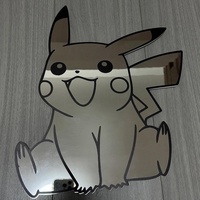 Kawaii Pikachu Pokemon Mirror: Cute Frameless Gamer Room Decor Gift - Thumbnail 4