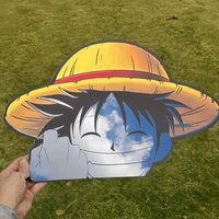 Lightweight Unbreakable Sturdy and Durable Wall Mirror OP Luffy Irregular Shape Anime Mirrors for Wall Home Decor Gift - Thumbnail 2