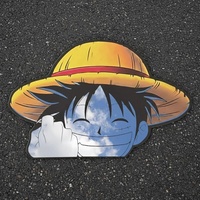 Lightweight Unbreakable Sturdy and Durable Wall Mirror OP Luffy Irregular Shape Anime Mirrors for Wall Home Decor Gift - Thumbnail 3