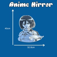 Mikasa Ackerman Attack on Titan Anime Mirror Wall Decor for Otaku Fans - Thumbnail 1