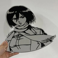 Mikasa Ackerman Attack on Titan Anime Mirror Wall Decor for Otaku Fans - Thumbnail 4