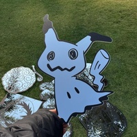 Mimikyu Pokemon Mirror: Anime Gamer Room Decor, Shatterproof Polymer - Thumbnail 2