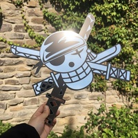 One Piece Zoro Pirate Flag Wall Art - Iconic Anime Skull Sign for Gamer Room Decor - Thumbnail 3