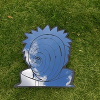 Obito Uchiha (from the anime Naruto): Irregular Frameless Floating Wall Decor Mirror - Thumbnail 1