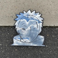 Obito Uchiha (from the anime Naruto): Irregular Frameless Floating Wall Decor Mirror - Thumbnail 3