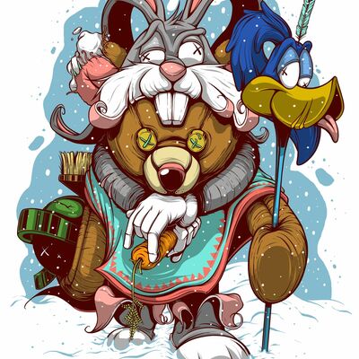 A3 print by dhani barragan "survivor teddy bear" 