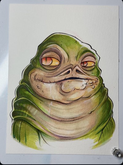 Jabba the Hutt Star Wars Day Sketch Original Art