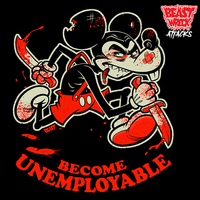 BECOME UNEMPLOYABLE Black T-shirt - Thumbnail 1