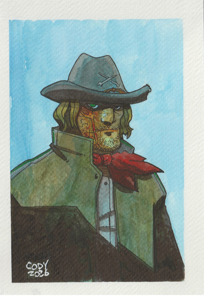 Jonah Hex 5x7 Watercolor